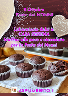 2 Ottobre 2024 FESTA dei NONNI in Casa Serena con Laboratorio di Cucina. Muffins pere e cioccolato per tutti!