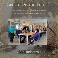 Sua Eminenza il Vescovo Pellegrini in visita al Centro Diurno di Porcia ASP Umberto I